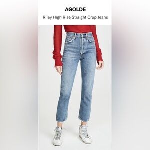 Agolde Riley High Rise Crooped Jeans